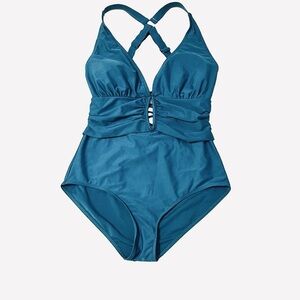 Holipick One Piece Swimsuit, Size M, Teal